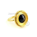 Handmade Black Onyx Gemstone Designer Silver Ring